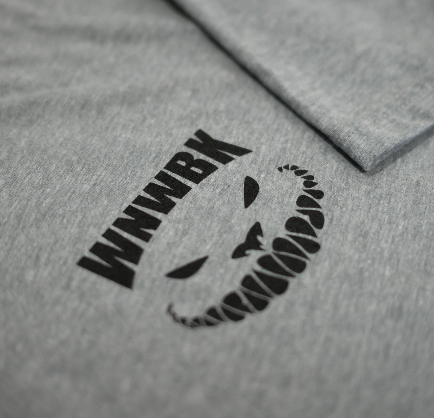 WNWBK anagram shirt, grey w/black logo