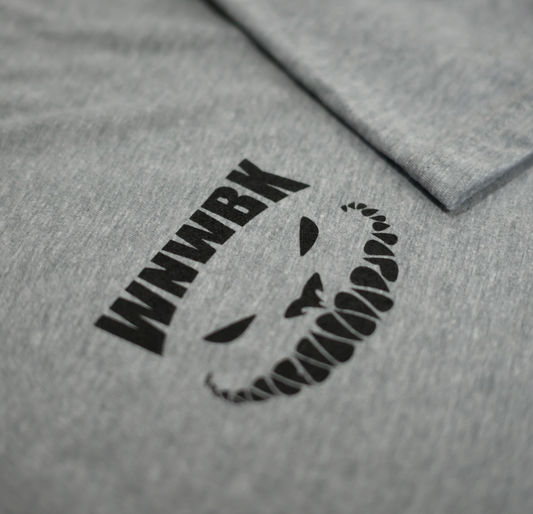 WNWBK anagram shirt, grey w/black logo